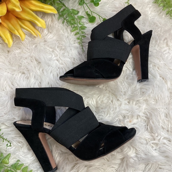 PRADA Milano 1 x 248D Camoscio Elastic Suede High Heels Size: 36 1/2 (US 6.5) - Picture 5 of 8